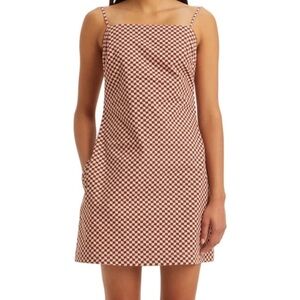 LEVIS Danny Dress Slim Fit Geometric Print Dress with Pockets SZ XS